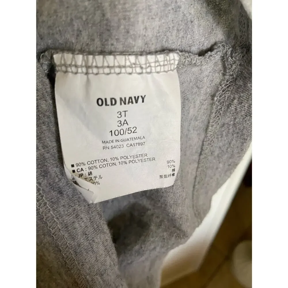 Old Navy Boys Shirt Size 3T Best Bro Ever Long Sleeve‎ Gray Tee Blue Green Red